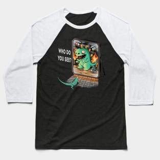 GODZILLA INSIDE LIZARD Baseball T-Shirt